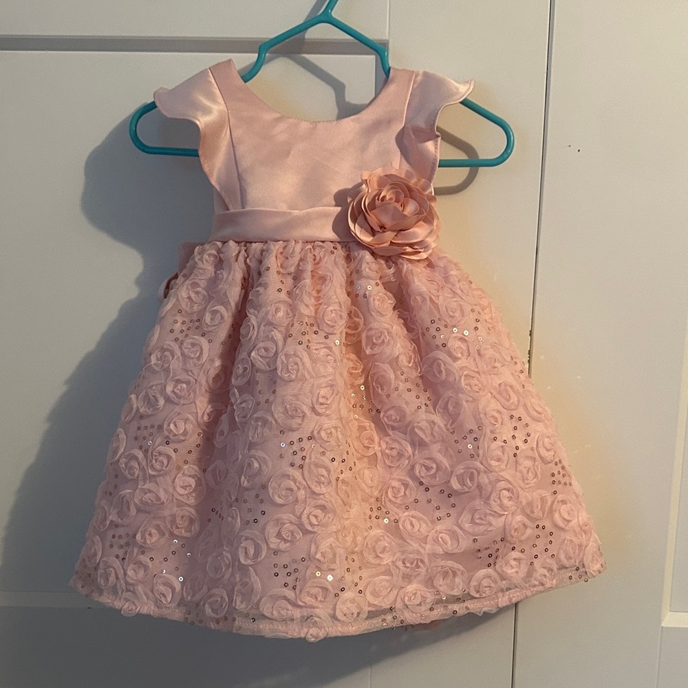 Charming Pink Floral Kids Dress